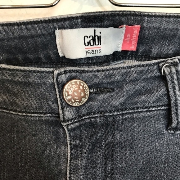 CAbi Grey slim boyfriend jeans size 6 - Picture 4 of 7